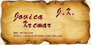 Jovica Krčmar vizit kartica
